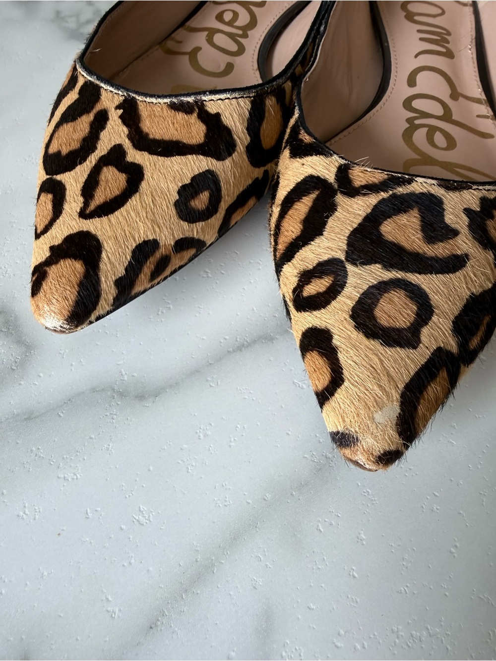 Sam Edelman Hazel Leopard Print Pointed-Toe Flats Closet Staple Chic size 9.5 - Picture 2 of 8